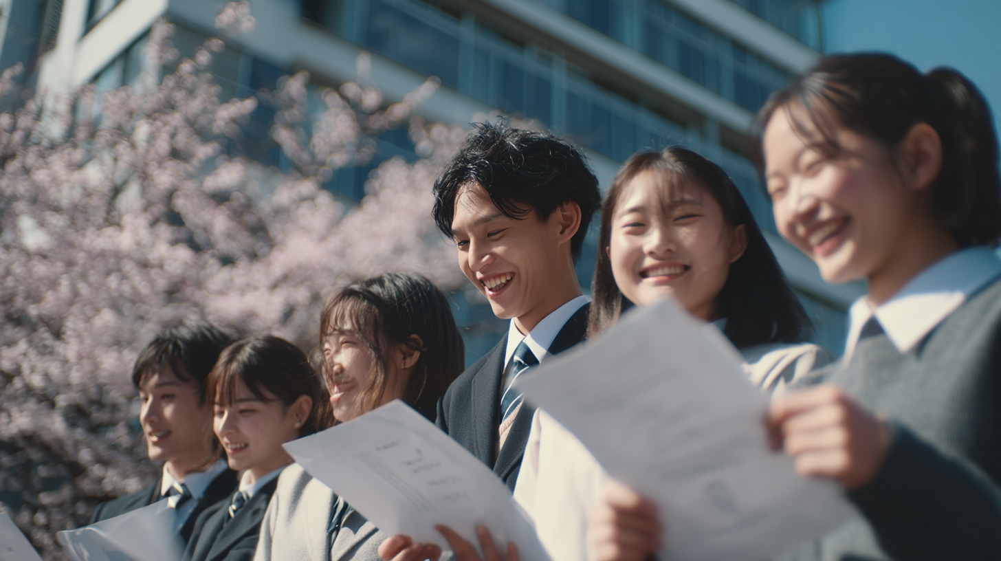 登校する生徒たち