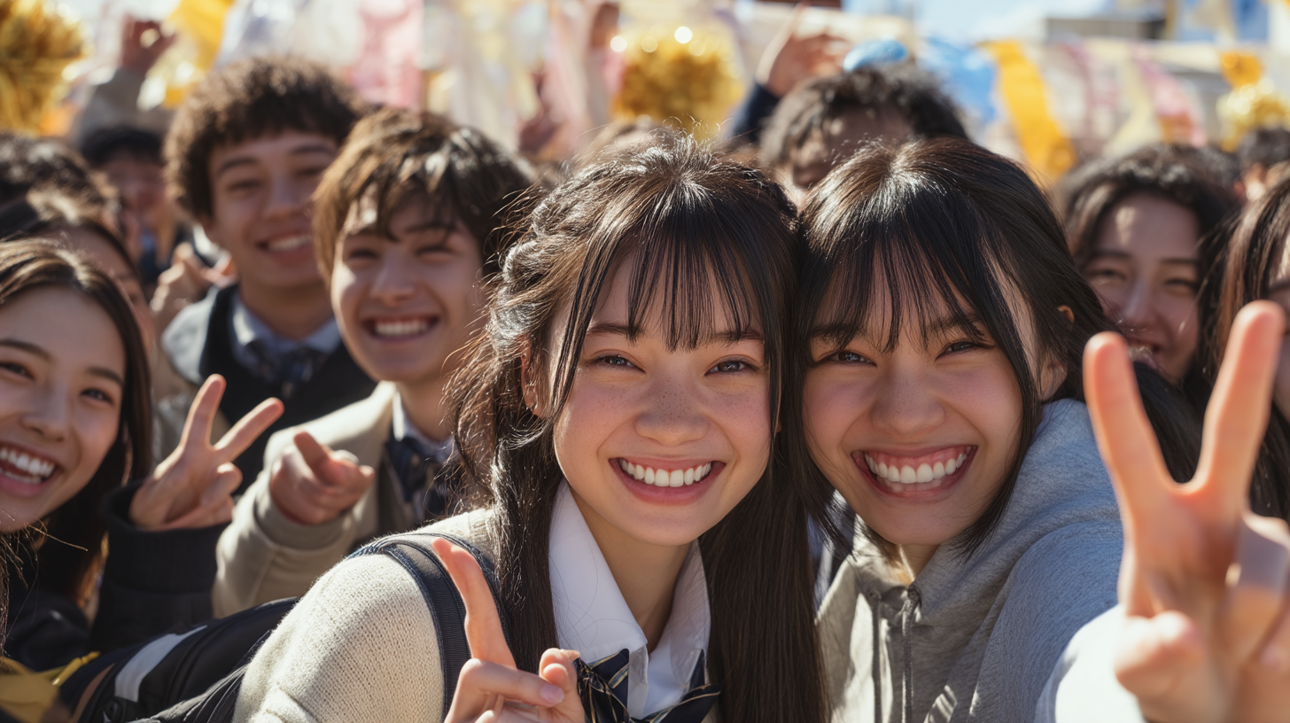 グループで学習する生徒たち